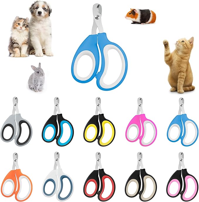 20 Pcs Cat Nail Clipper Bulk Kitten Claw Trimmer Pet Nail Cutter Claw Care for Cats, Kittens, Bunny, Puppy, Rabbit, Gatos, and More-PurrikoPets