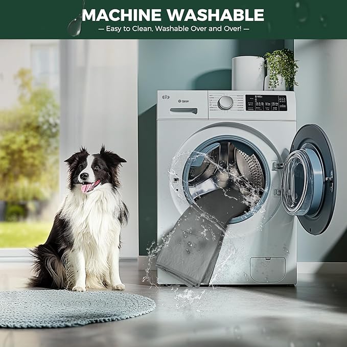 FXW Washable Pee Pads for Dogs, Puppy Pads with Super Absorbent, Specifically Designed for FXW Rollick/Homeplus 32inch 6 Panels Dog Playpen, 72" × 43" Rectangle, Gray, 1 Pack-PurrikoPets