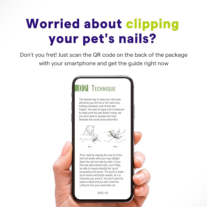Dog Nail Clippers with Safety Guard - Pet Nail Clippers for Medium and Small Breed - Protective Nail Cutter, Safe Claw Trimmer, Ergonomic Toenail Scissors - Ebook Guide-PurrikoPets