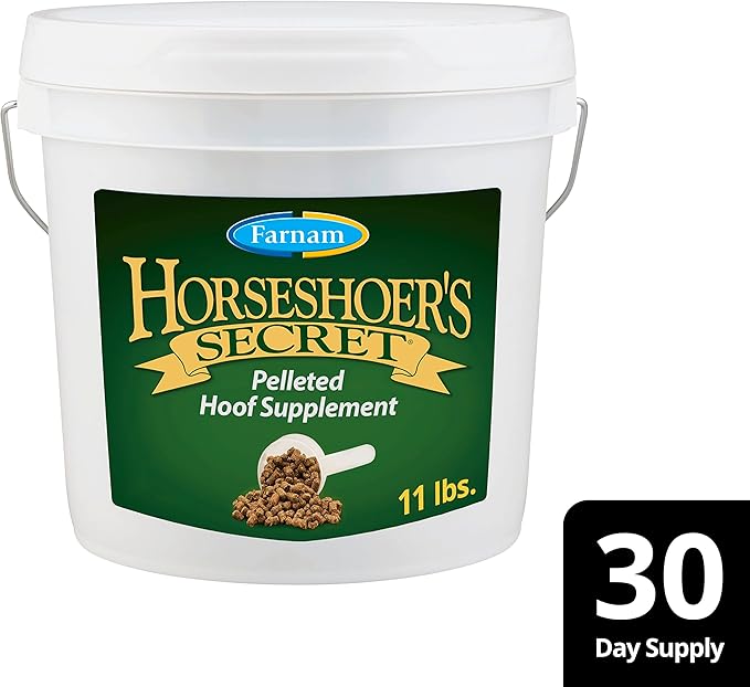 Farnam Horseshoer's Secret Pelleted Hoof Supplement for horses promotes healthy hoof growth, 11lb., 30 day supply-PurrikoPets