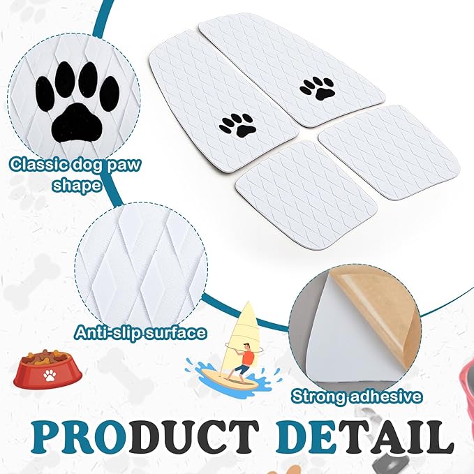 Dog Traction Pad Dog Paddle Board Kayak Accessories 21.2 x 15.3 Inch Non Slip Deck Grip Mat Surfboard Traction Good Grip EVA Foams for SUP Skimboard Paddleboard Surfboard-PurrikoPets