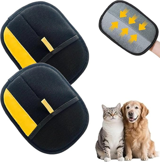 2 Pcs Pet Hair Removal Glove, 2025 New Pet Hair Remover Electrostatic Gloves, Upgrade Electrostatic Gloves Pet Hair, Reusable Cat Dog Grooming Gloves Pet Hair for Cats & Dogs-PurrikoPets