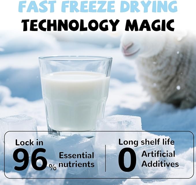 Freeze Dried Sheep Milk Yogurt Flavor, Gentle Sheep Milk Dog Treats for Sensitive Stomachs Puppies, 2.8 oz-PurrikoPets