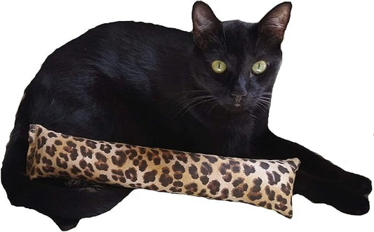 15" Catnip Cat Kicker Toys/Kitty Kick Sticks/Cat-Nip Kick Sticks (Leopard Print) (Kickers Filled with 1 oz Premium Canadian Catnip)-PurrikoPets