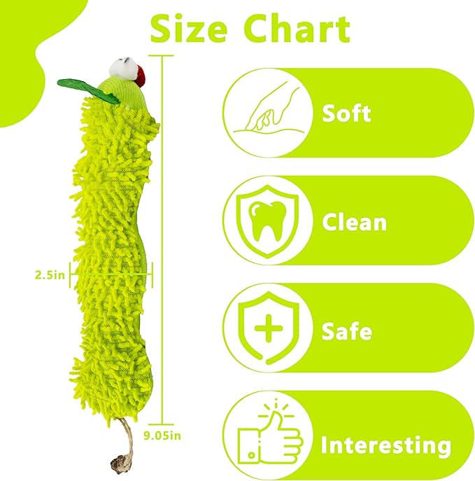 1 Pack Catnip Toys, Soft Cat Pillows Toys, Kitten Caterpillar Catnip Toys,Indoor Interactive Cat Kicker Toys for All Age Cat-PurrikoPets