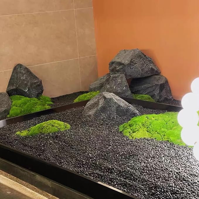 2 lbs Black Pebbles for Indoor Plants, 3/8 inch Decorative Rocks, Black River Rocks for Succulent Potted Plant, Vase, Aquarium, Landscaping and Outdoor Garden Rocks-PurrikoPets