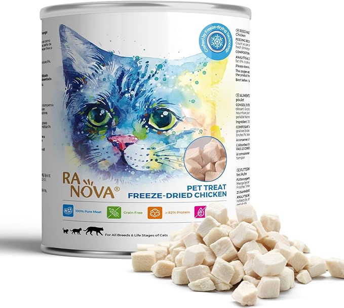 Freeze Dried Cat Treats - 100% Chicken Breast Grain Free Raw - Natural Balance Limited Ingredient High Protein Cat Snacks 140g/4.94oz - Picky Eater Challenger-PurrikoPets