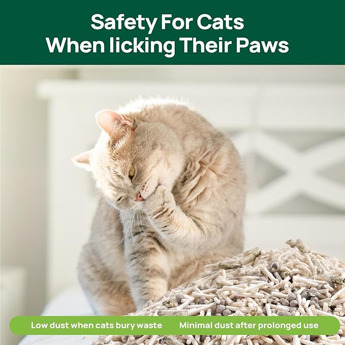 18lbs Mixed Tofu Cat Litter Clumping, Low Dust, Lightweight, Ultra Absorbent and Fast Drying, Natural Pea Husk Bentonite Kitty Litter (9lbs×2bags)-PurrikoPets