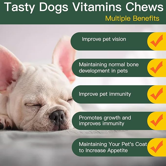 Dog Vitamins and Supplements, Senior & Puppy Multivitamin for Dogs Support with Glucosamine Chondroitin Omega Probiotics - Dog Multivitamins Chewable for Hip & Joint, Skin, Immune - (Chicken 120 Ct)-PurrikoPets