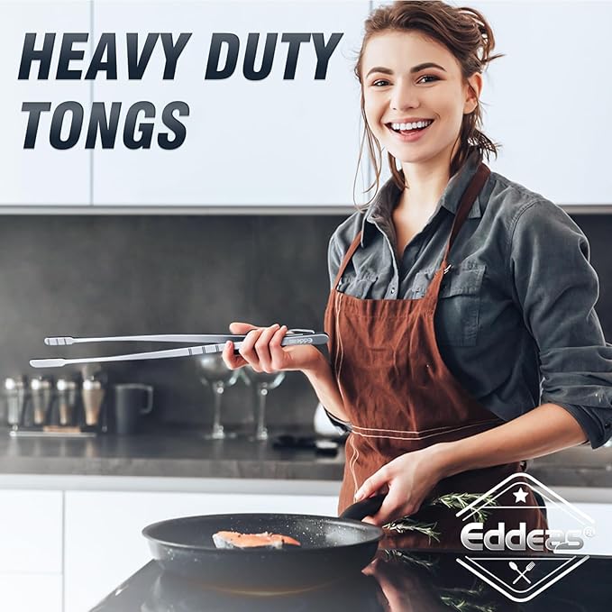 16 Inch long Kitchen Tweezers - 2 Pack large Tweezer Tongs for Cooking, Heavy Duty Stainless Steel Heat Resistant 600°F Food tweezers, Dishwasher safe-PurrikoPets