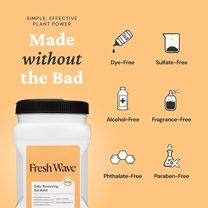 Fresh Wave Orange Odor Removing Gel Refill, 63 oz-PurrikoPets