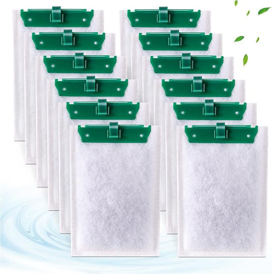 12-Count Medium Filter Cartridges Compatible with Tetra Whisper Bio-Bag Filters Medium Replacement Filter Cartridges for Whisper ReptoFilter and 10i IQ10 PF10 Power Filters -Ready to Use-PurrikoPets