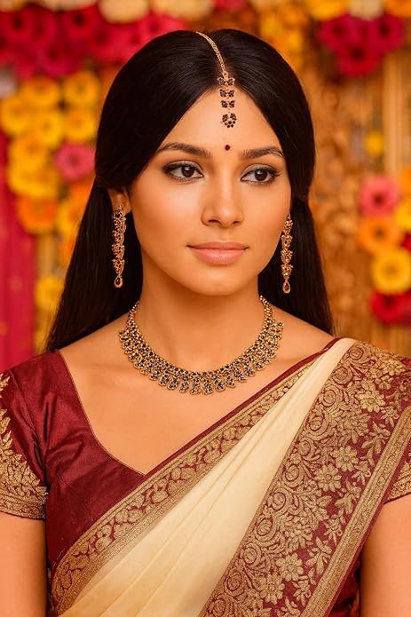 Touchstone Indian wedding jewelry set gold traditional necklaces for women statement rhinestone sets hollywood glamour style crystal stone bridal costume golden necklace