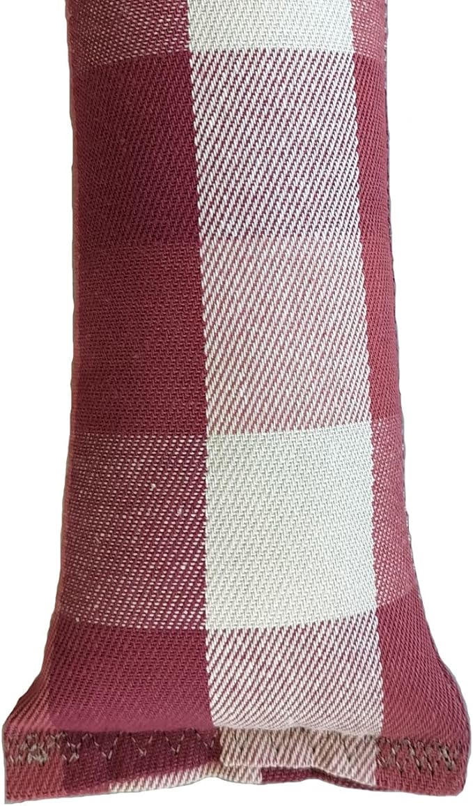 Extra Large 18" Catnip Kicker Toys/Kitty Kick Sticks/Cat-Nip Kick Sticks (Beige and Red Plaid) (Kickers Filled with 1 oz Premium Canadian Catnip)-PurrikoPets