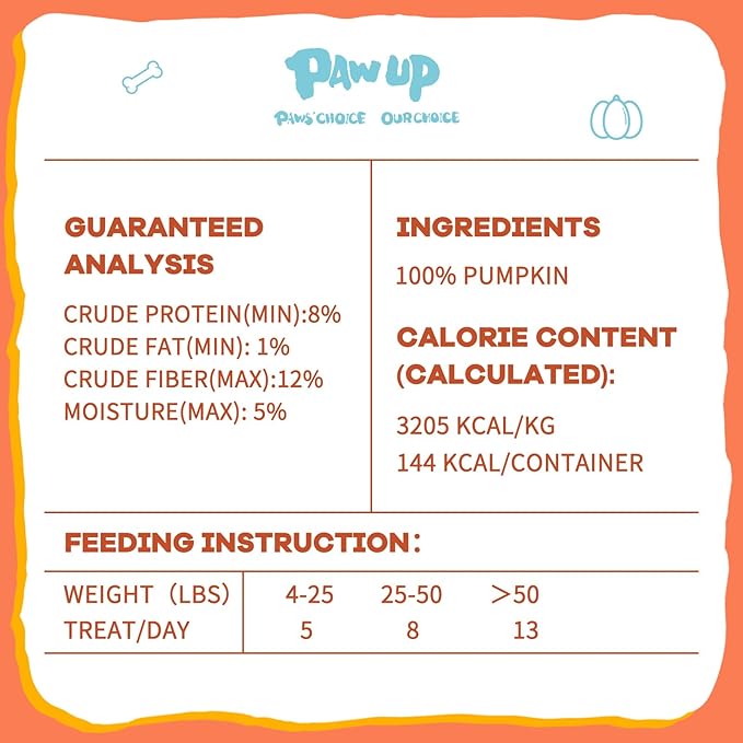 Freeze-Dried Pumpkin Treats for Dogs & Cats – High Fiber, Single Ingredient Natural Snacks for Digestion & Gut Health, Healthy Food Toppers, 1.58 oz-PurrikoPets