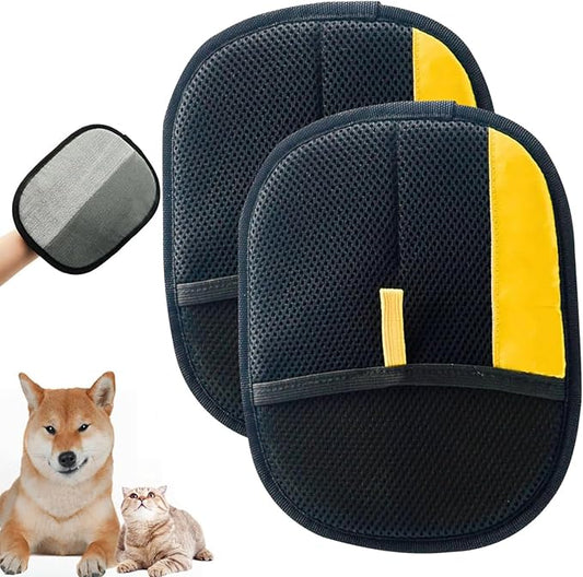 2PC Pet Hair Removal Glove,2025 New Reusable Pet Hair Removal Tool, Suitable for Bed Sheets, Sofas, Clothes, Carpets, Car Seats, and Static Gloves for Dogs and Cats-PurrikoPets
