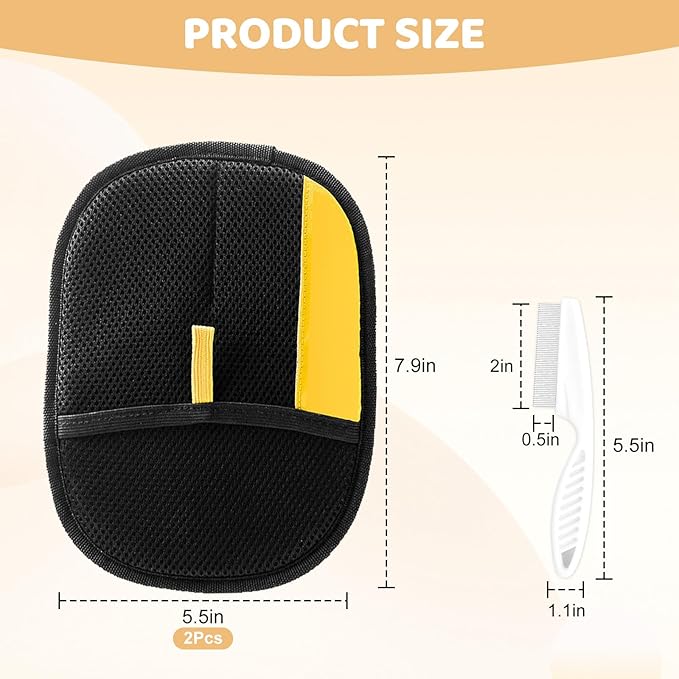 2 Pcs Pet Hair Remover Gloves, Reusable Electrostatic Hair Removal Glove-PurrikoPets