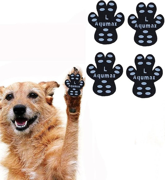 Dog Paw Protector Anti-Slip Pads,Toe Grips for Senior Dogs,Paw Grips Traction Pads for Slippery Hardwood Floors,Essentials for Senior Dogs,12 Sets (48 pcs) L Black-PurrikoPets