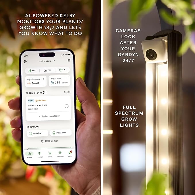 Gardyn Studio Hydroponics Growing System Kit & Vertical Indoor Garden Planter | Smart Herb Garden | Includes 16 Non-GMO Indoor Plants, Herbs, Vegetables & LED Grow Light for Your Home Gardening System-PurrikoPets