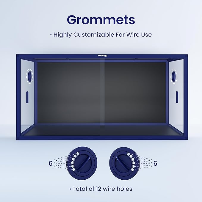 120 Gallon Bearded Dragon Tank,48" x 24" x 24" Reptile Tank with Sliding Door Top Screen Ventilation, Front Opening Reptile Enclosure for Easy Maintenance-PurrikoPets