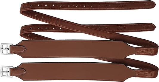 Exion Wide Stability Stirrup Leathers for English Saddles | Premium Cowhide Leather | Enhanced Leg Stability & Comfort | Sizes: 48" to 62"-PurrikoPets