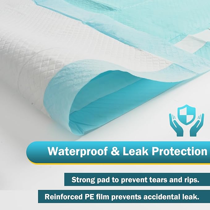 100 Count Bed Pads 30"x36" (No Adhesive Strip) Thicken Adults Incontinence Underpads Disposable, Heavy Duty Absorbent Chucks Waterproof, XL Extra Large Puppy Pee Training Pad-PurrikoPets