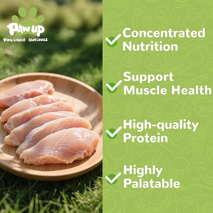 Freeze Dried Cat Treats, Raw Chicken Food for Dogs Cats, Single Ingredient, High Protein Natural Healthy Topper, 3.8 oz-PurrikoPets