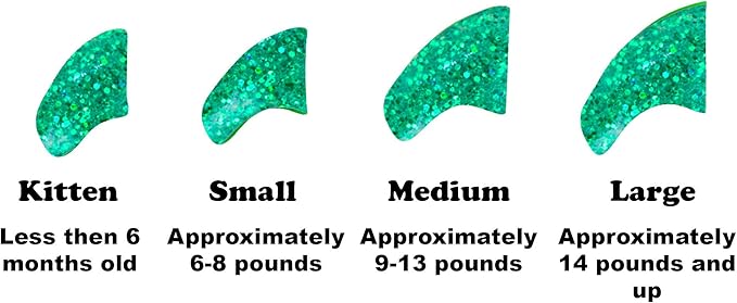 40 Pack Soft Nail Caps for Cat Claws Seafoam Glitter Medium-PurrikoPets