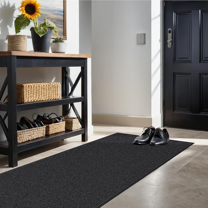 Door Floor Mat Commercial Grade Large Size 3' x 5'Heavy Duty Tough Entry Collection Slip Skid Entrance Mat with Rubber Backing Low Profile and Easy to Clean Indoor Outdoor Rug-PurrikoPets