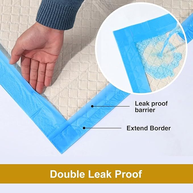 Gardner Pet Ultra Absorbent Thicker Dog Pee Pads Extra Large XL 28"x34" Leak-Proof Odor-Control Blue Puppy Training Pads Full Edge-Wrapping Pad for Dogs Dogs, Puppies, Doggie, Cats, Rabbits - 18 Ct-PurrikoPets