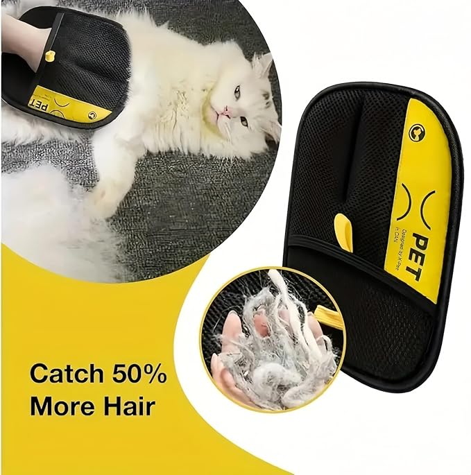 2PCS Pet Hair Remover Gloves, Pet Hair Removal Tool, Reusable Removal Tool for Couch, Furniture, Carpet, Car Seat, Cat Grooming Tools-PurrikoPets