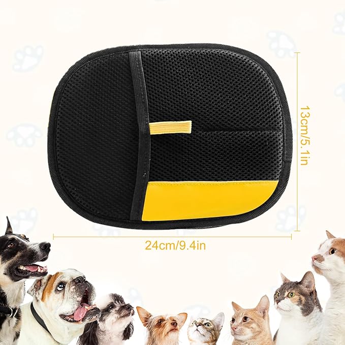 3 PCS Pet Hair Remover Electrostatic Gloves, Electrostatic Gloves Pet Hair, Reusable Pet Hair Removal Glove for Cats & Dogs, Premium Cat & Dog Hair Remover Mitt for Couch Furniture Carpet Car Seat-PurrikoPets