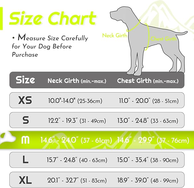 Eagloo Dog Harness Medium Sized Dog, No Pull Service Vest with Reflective Strips and Control Handle, Adjustable and Comfortable for Walking, No Choke Pet Harness with 2 Metal Rings, Green, M-PurrikoPets