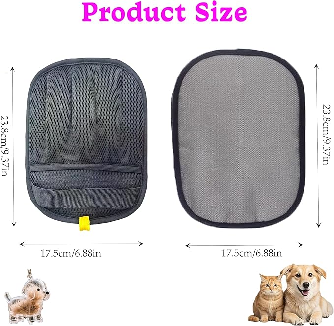 2Pcs Five-Finger Pet Hair Removal Glove for Dogs,Reusable Cat Grooming Gloves,Pet Hair Collector Keychain,Electrostatic Pet Hair Removal Tool for Furniture,Car,Couch,Carpet,Essential Pet Supplies-PurrikoPets