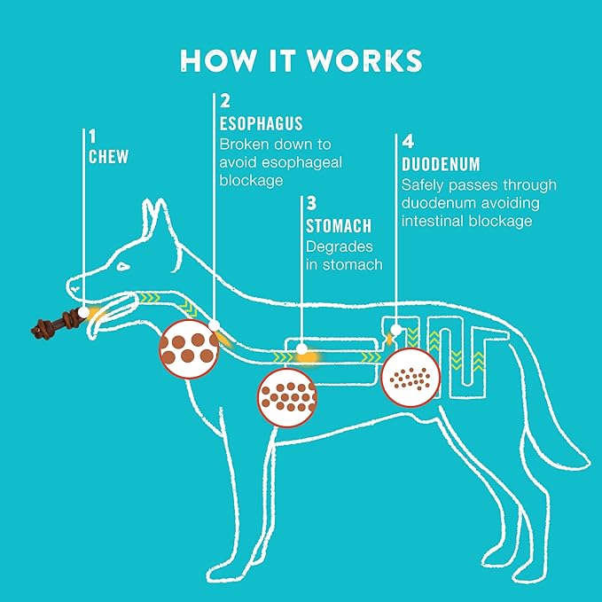 4-5" Collagen Bones, Bully - Collagen Dog Bones - Long Lasting Healthy Joint Support Dog Treat - Rawhide Alternative - Skin & Coat Health, 1 Bag, 4 Count-PurrikoPets