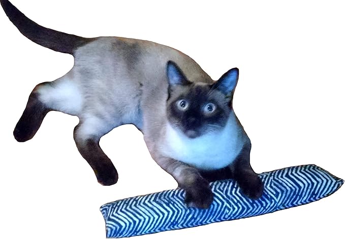 15" Catnip Kitty Kicker Toy With Refillable Catnip Pocket (Blue #1)-PurrikoPets