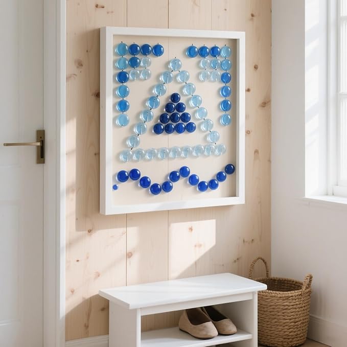 2.16LB Glass Beads Vase Filler Aquarium Gravel Decor Flat Glass Marbles Gems Pebbles Fish Tank Rocks Home Decorative Art Craft - Cobalt Blue-PurrikoPets