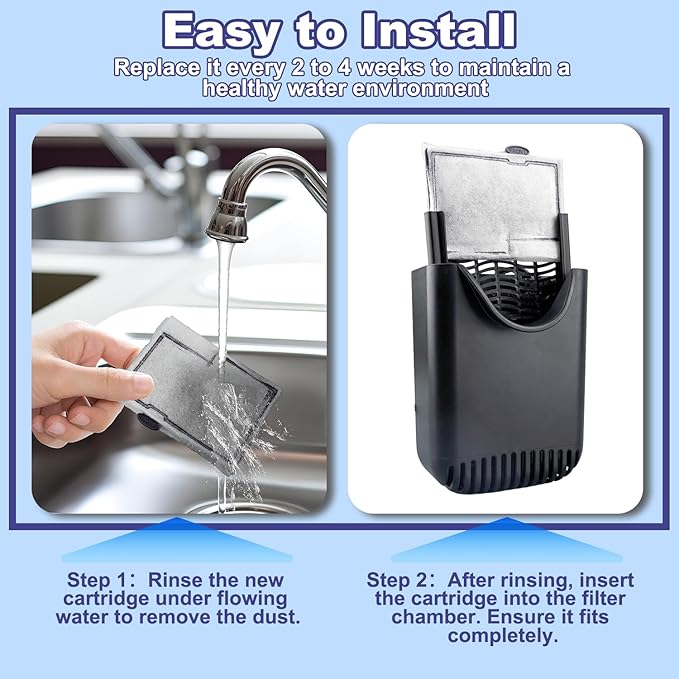 10 Pack Small Filter Cartridges for Aqueon,Small Fish Tank Replacement Filter for Aqueon QuietFlow E Internal Power Filter Size 10 and MiniBow Aquarium Filters Size 1, 2.5 and 5 Gallon-PurrikoPets