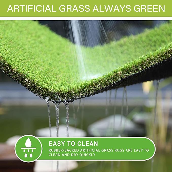 Dog Grass Pads 3 x 5 FT Artificial Grass Pee Pads for Dogs Potty Fake Grass Rug Turf Mat for Dogs Training Indoor Outdoor Garden Lawn Artificial Grass Rug-PurrikoPets