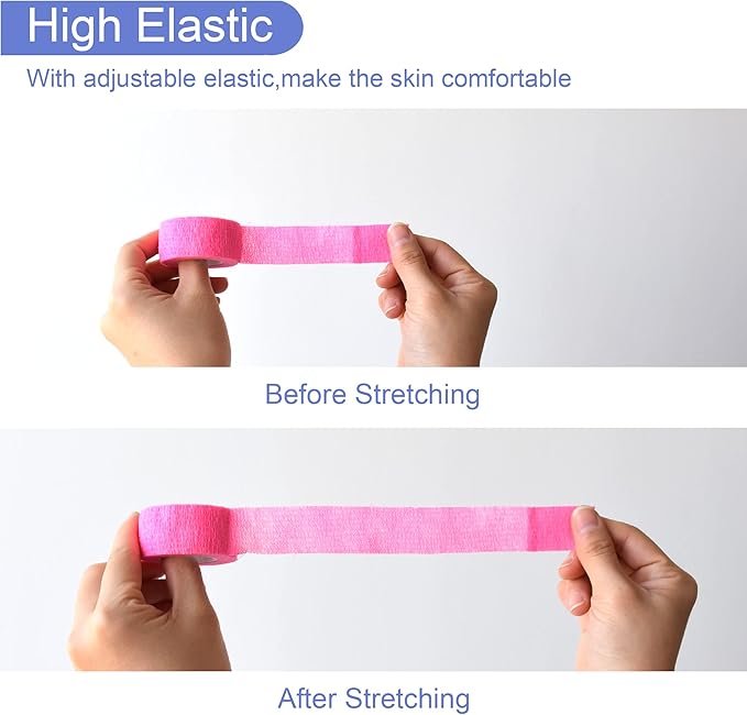 9 Pack 1" x 5 Yards Self Adhesive Bandage Wrap Self Stick Wrap for Ankle, Wrist, Finger, Sports, Breathable Cohesive Vet Tape for Pets (Pink)-PurrikoPets