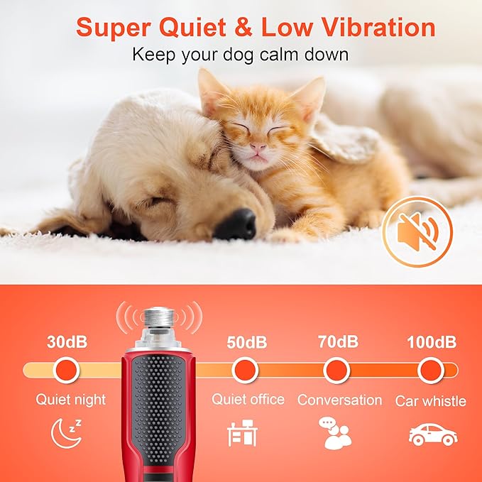 Dog Nail Grinder 7-Speed & 360° LED Light, Professional Pet Nail Grinder for Dogs and Cats, Electric Dog Nail Trimmer Painless Paws Grooming & Smoothing Tool for Large Medium Small Dogs Cats Pets-PurrikoPets