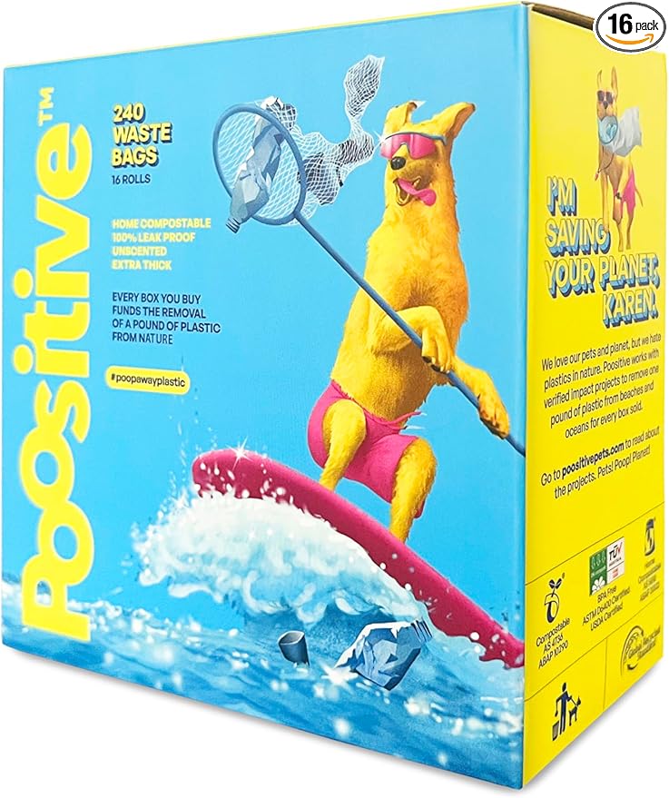 100% Certified Home Compostable Dog Poop Bags - ASTM D6400 & AS 5810 Compliant Dog Waste Bags, 240 bags, 16 rolls, unscented-PurrikoPets