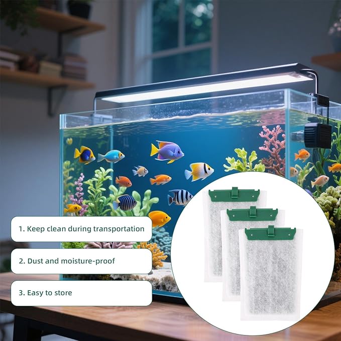 16pcs Medium Replacement Filter Cartridges Compatible with Tetra Whisper Bio-Bag, Fish Tank Parts Accessories for 10i IQ10 PF10 ReptoFilter, 5-10 Gallon Aquarium Filter Cartridges-PurrikoPets