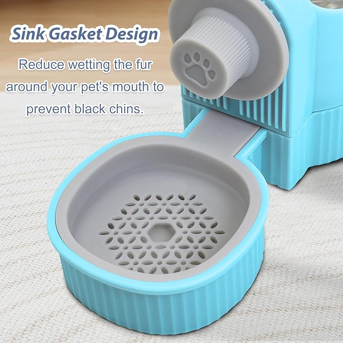 Fhiny Rabbit Water Bottle, 18oz Hanging Guinea Pig Water Bottle No Drip Gravity Bunny Water Dispenser for Cage Automatic Rabbit Waterer for Bunny Guinea Pig Chinchilla Ferret Cat Puppy-PurrikoPets