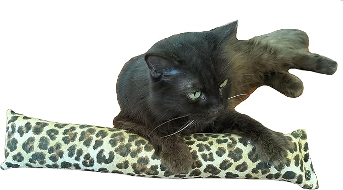 Extra Large 18" Catnip Kicker Toys/Kitty Kick Sticks/Cat-Nip Kick Sticks (Leopard) (Kickers Filled with 1 oz Premium Canadian Catnip)-PurrikoPets
