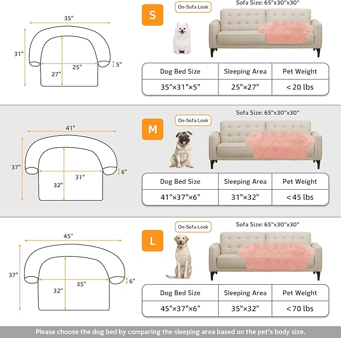 GGIB Calming Dog Bed Fluffy Plush Dog Mat for Furniture Protector with Removable Washable Cover for Large Medium Small Dogs and Cats (Medium, Pink)-PurrikoPets