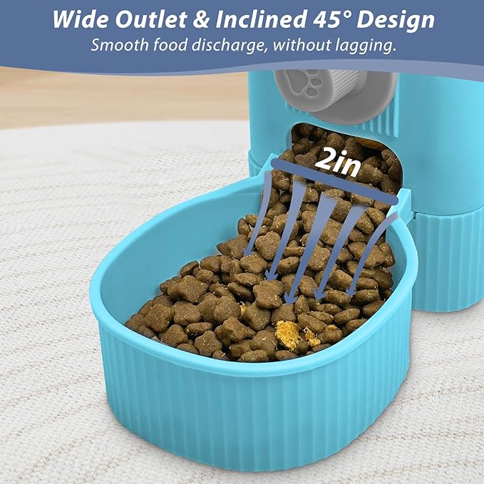 Fhiny Rabbit Food Dispenser, 40oz Large Capacity Hanging Gravity Bunny Feeder for Cage Automatic Guinea Pig Feeding Bowls Pet Food Storage for Guinea Pig Bunny Ferret Chinchilla Cat Puppy-PurrikoPets