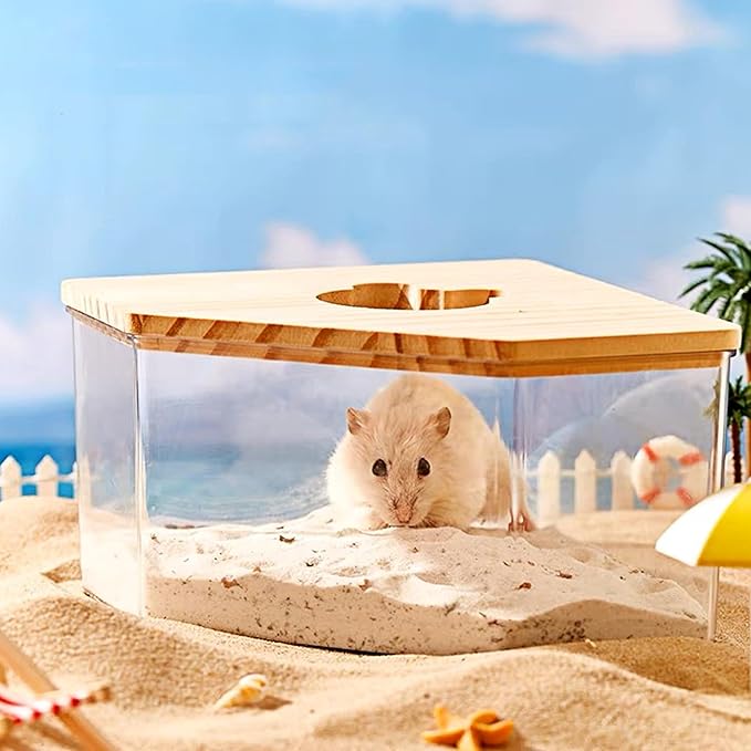 DR.DUDU Hamster Bath Sand, 2.8lb Dust Free Desert Sand or Potty Litter Sand for Hamster Chinchillas Gerbil Syrian Mice Small Animals (Beige, Flower Smell)-PurrikoPets