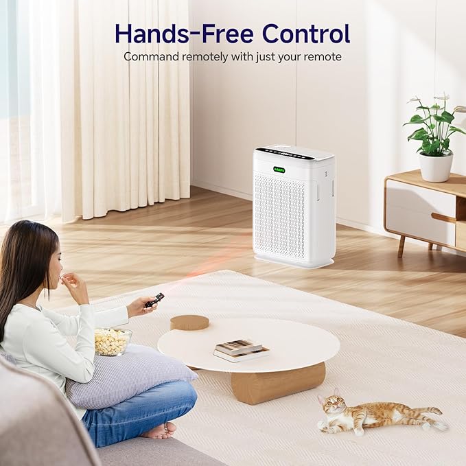 Air Purifiers for Home Large Room up to 3000 sq.ft, H13 Hepa Air Purifiers with Double-sided Filter, Auto Mode, PM2.5 Display Air Quality Sensor, AI Air Cleaner for Pets Odors, Smoke, Pollen-PurrikoPets