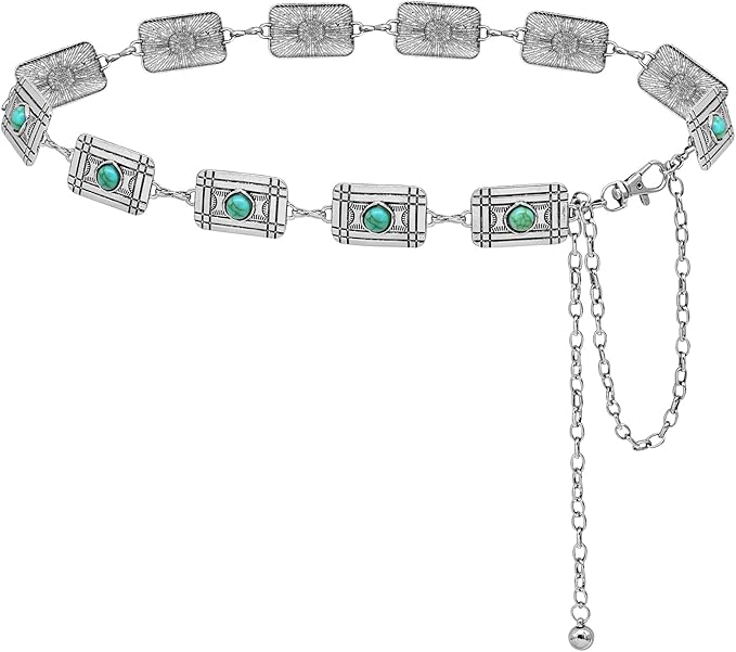 Waist Chain Belts Women Girls Metal Belly Link Adjustable Waist Belt for Jeans and Dress